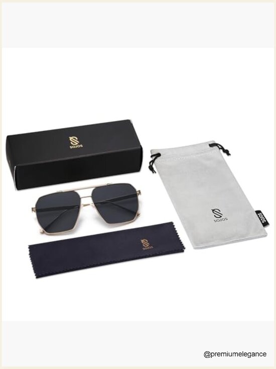 Retro Oversized Square Polarized Sunglasses for Women Men Classic Shades